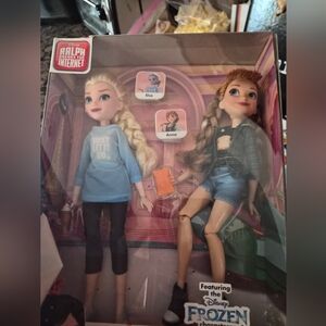 Disney Frozen Elsa and Anna Dolls - Blue and Brown